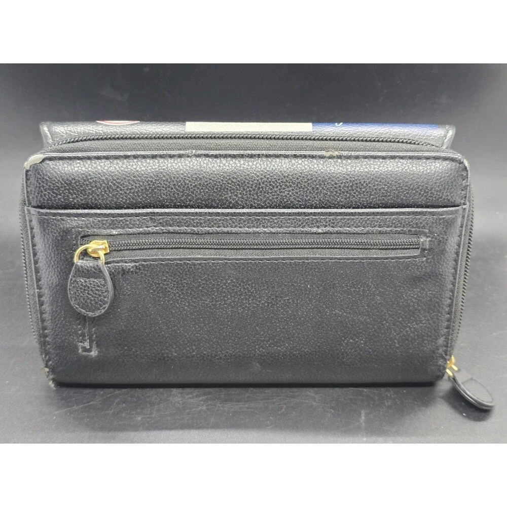 Bradford Exchange NY YANKEES Women’s Large Wallet Zip Snap Closure Clutch *Flaws